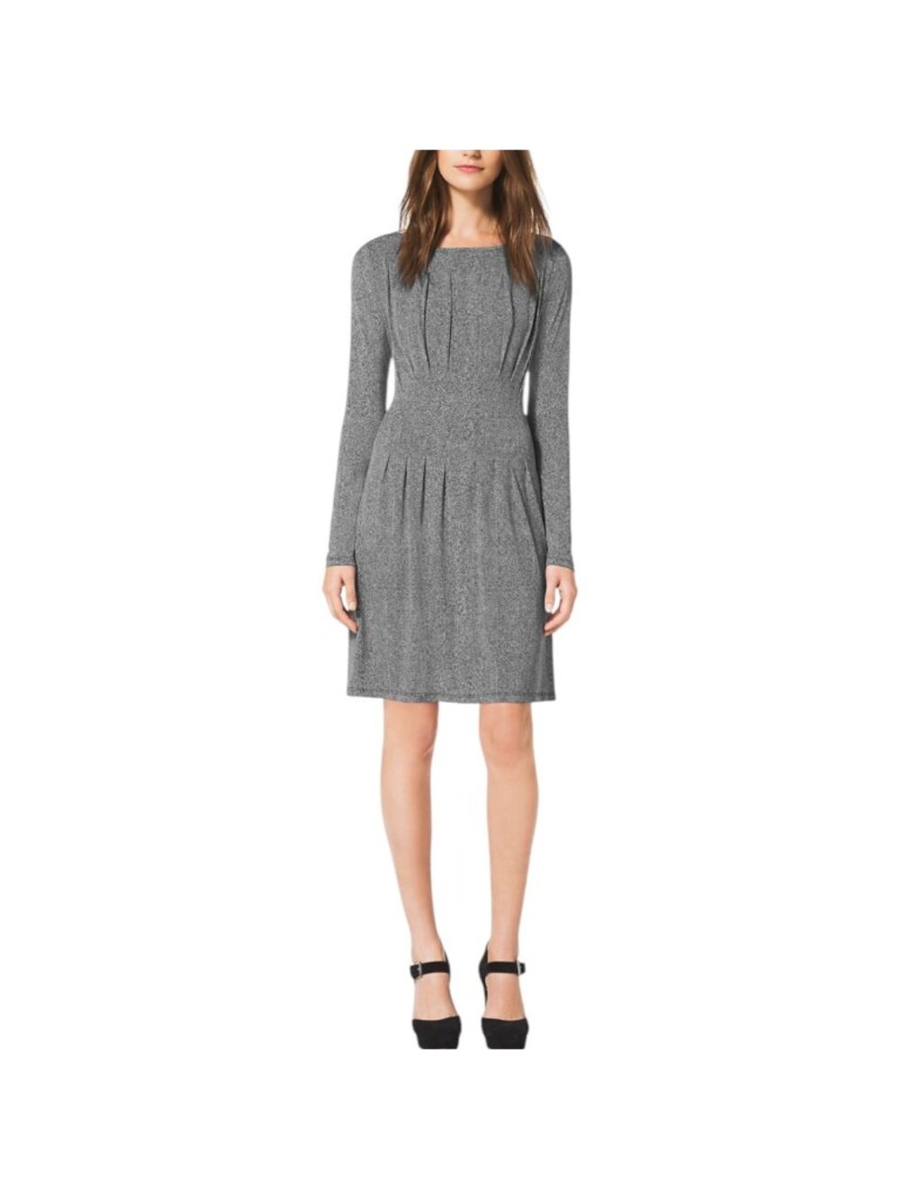MICHAEL Michael Kors Women's Herringbone-Print Matte-Jersey Dress, Size L